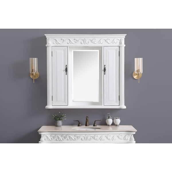 Roman 42" Antique White Medicine Bed Bath & Beyond 17028430